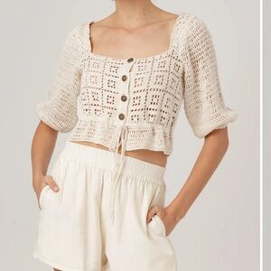 Sundays Cottagecore Crochet Button-Up Top | Coastal Cowgirl
